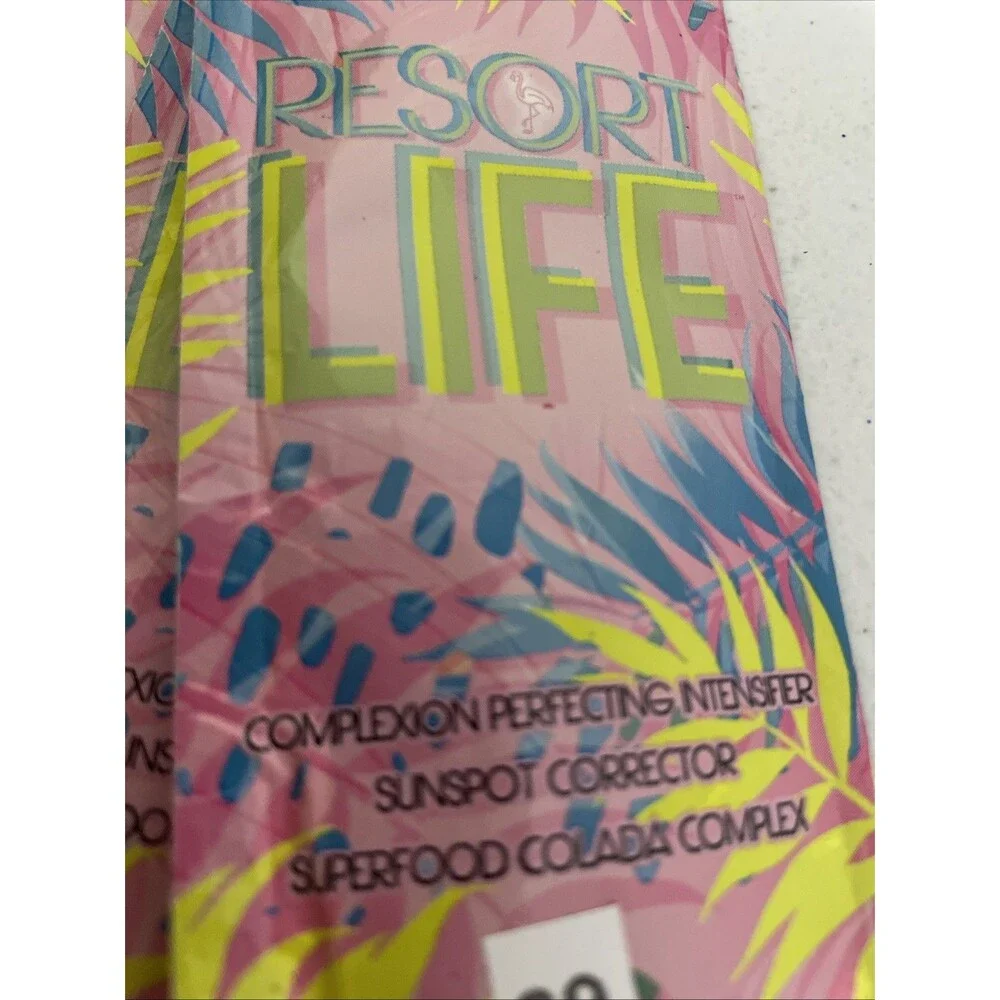 Lot Of 7 Designer Skin Tanning Lotion Packets Resort life Complexion Sunspots